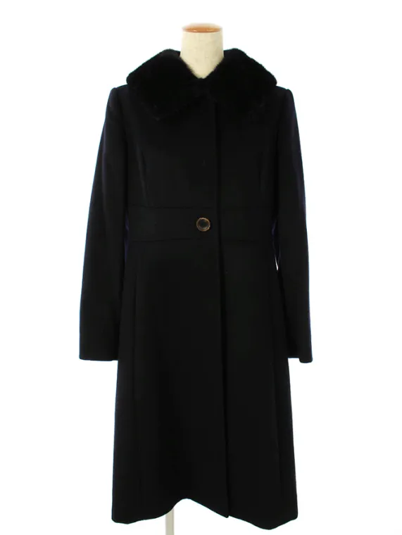 フォクシーブティック コート Coat カシミヤ ミンクファー 39265 2019年 ネイビー買取参考価格 | 大阪府河内長野市
