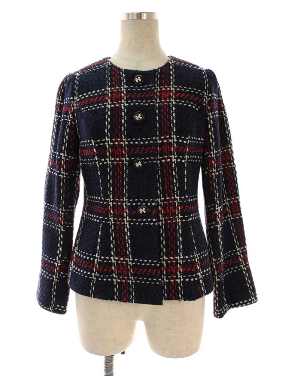 エムズグレイシー ジャケット Trad Check Jacket 814530 2018年レッド/ホワイト買取参考価格 | 大分県中津市