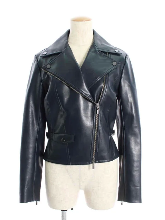フォクシーニューヨーク collection ジャケット 35650 Faux Leather Jacket 2016年 ネイビー買取実績 | 兵庫県芦屋市