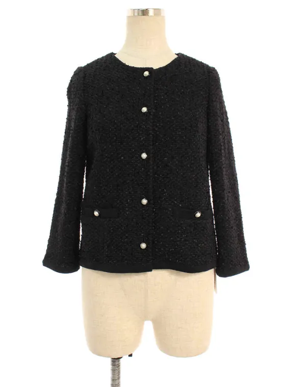 フォクシーブティック ジャケット 36834 Day Knit Tweed Jacket 2017年 ブラック買取実績 | 東京都目黒区