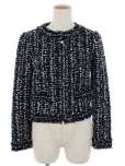 ルネ(Rene)ジャケット ツイード ノーカラー パールWジップ 6042420 2020年 ホワイトの参考買取価格