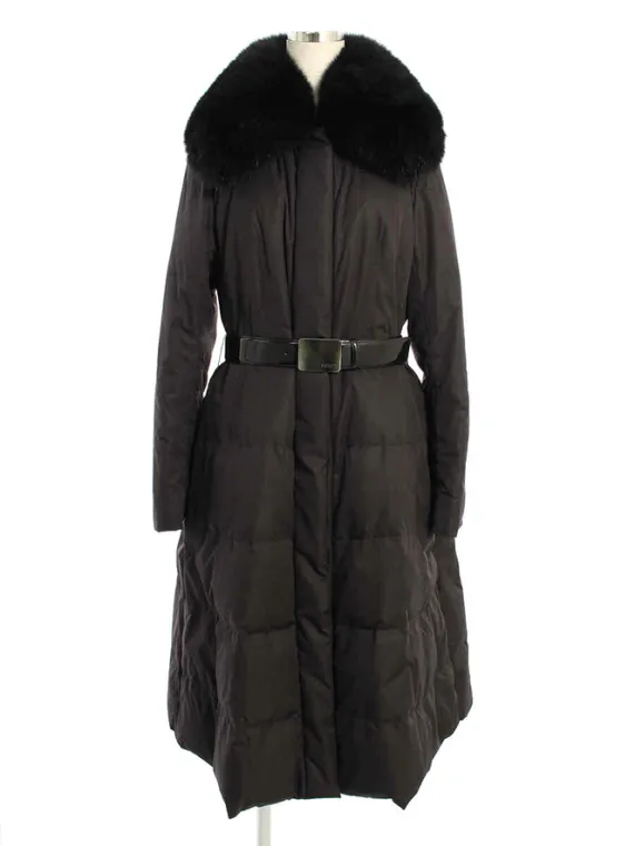 フォクシーブティック ダウンコート 36453 Coat Foxファー ベルト付き 2016年 ブラック買取参考価格 | 仙台市太白区