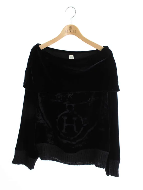 エルメス Tシャツ カットソー ロゴ透かし ベロア ブラック買取参考価格 | 奈良県奈良市