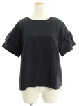 フォクシーニューヨークTシャツ カットソー 37025 Blouse Ruffle Trim Sleeve Tee 2018年 ブラックの参考買取価格