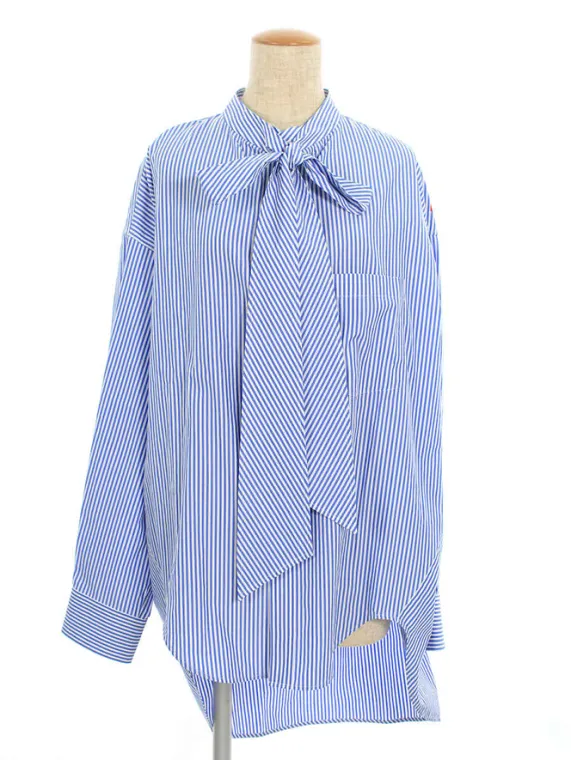 バレンシアガ シャツ ブラウス ロゴプリント ブルー買取参考価格 | 大阪市中央区
