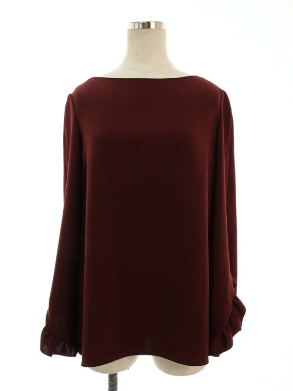 フォクシーニューヨーク シャツ ブラウス 39988 Blouse 2019年 ワインレッド買取実績 | 和歌山県和歌山市