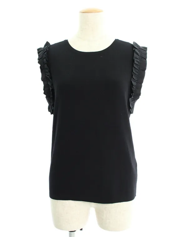 フォクシーブティック ニット セーター 37062 Knit Top フリル 2017年 ブラック買取実績 | 兵庫県宝塚市