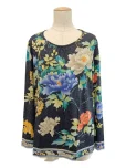 レオナールTシャツ カットソー 花柄 ラメ ブラックの参考買取価格