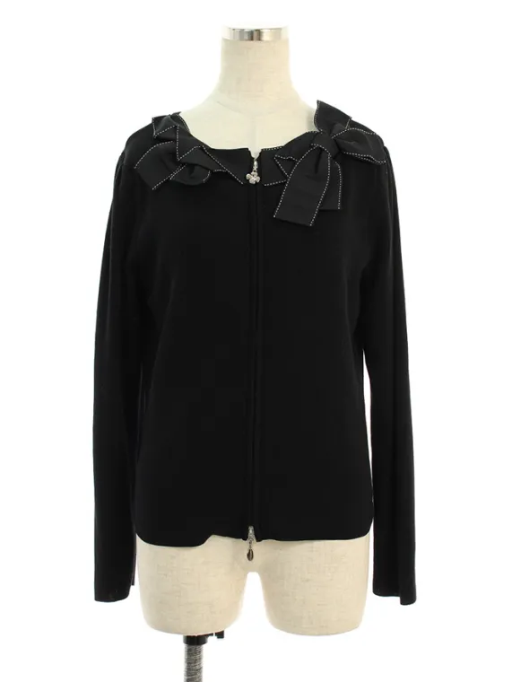 エムズグレイシー カーディガン Zip up Cardigan 818320 2018年ブラック買取参考価格 | 北九州市八幡東区