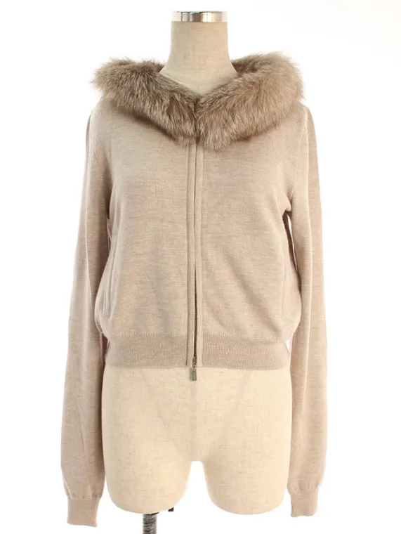 フォクシーブティック カーディガン 37438 Littele Parka フォックスファー 2017年 ベージュ買取実績 | 大阪市中央区