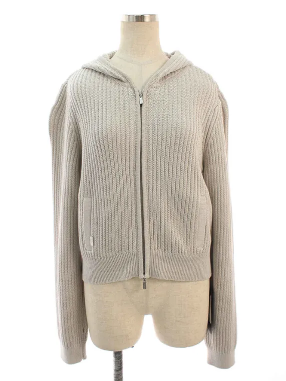FOXEY ジップ ニットパーカー38676 Hoodie Fan フォクシーブティック パーカー 38676 Knit Parka Hoodie Fan