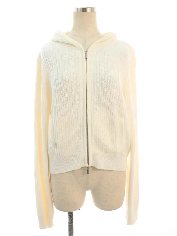 フォクシーブティック パーカー 38676 Knit Parka Hoodie Fan 2018年 ホワイト買取実績 | 大阪府豊中市