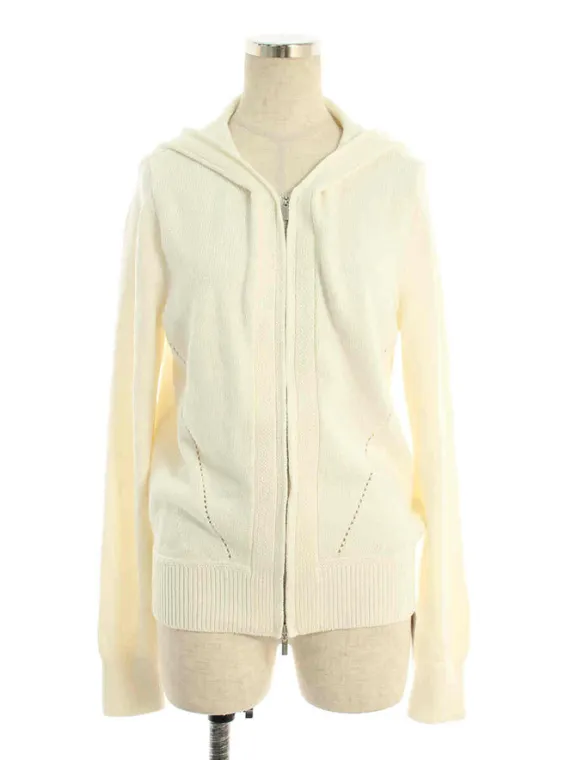 フォクシーブティック パーカー 39666 knit Parka Eyelet V 2019年 ホワイト買取実績 | 兵庫県宝塚市
