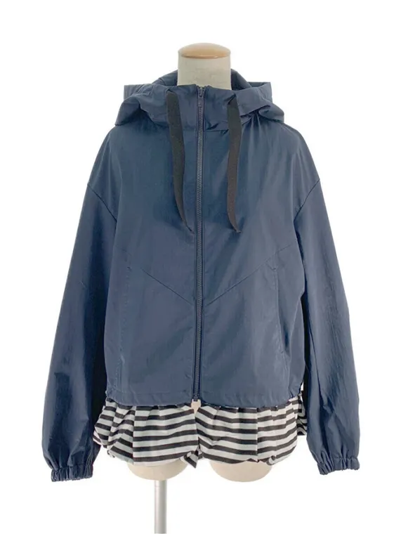 ボーダーズアットバルコニー パーカー DANSKIN AIRY FRILL PARKA DABD42110 2021年 ネイビー買取実績 | 京都市中京区
