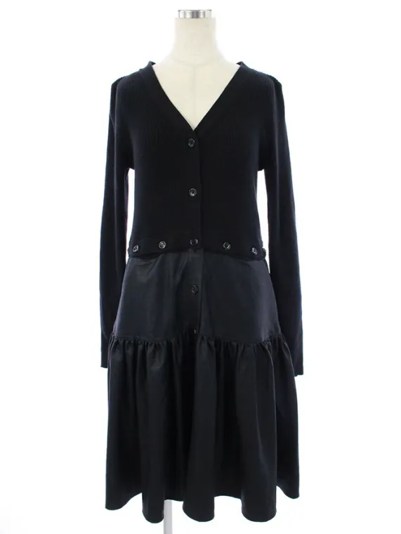 アディアム ワンピース 41602 切替 Convertible Knit Dress 2020年 ブラック買取参考価格 | 大阪市中央区