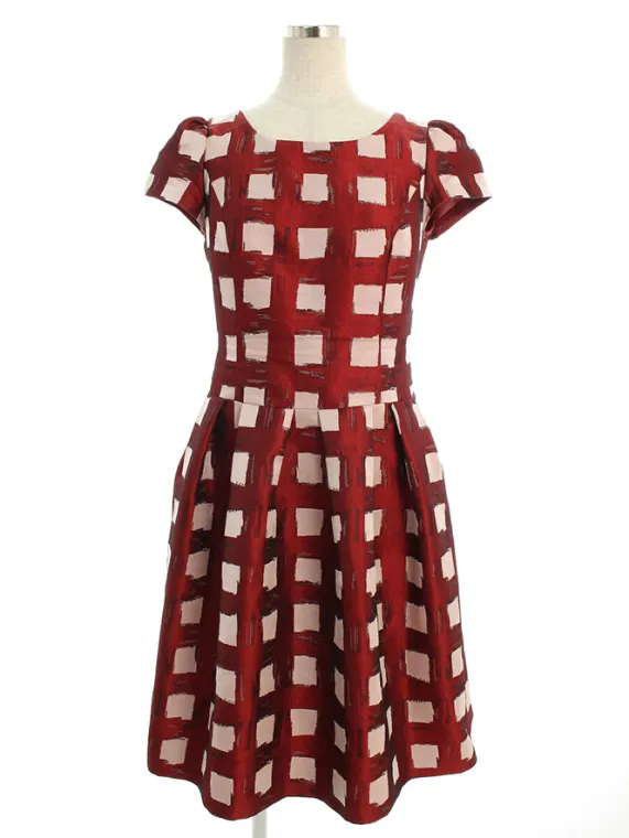 エムズグレイシー ワンピース Check Jacquard Dress 811525 2018年ピンク買取参考価格 | 兵庫県明石市