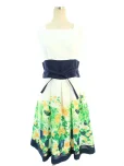 エムズグレイシーワンピース Garden Flower Dress 811344 2018年ネイビー・グリーンの参考買取価格
