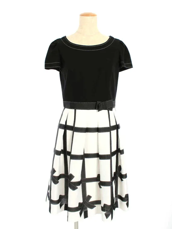 エムズグレイシー ワンピース Ribbon Check Dress 811317 2018年ホワイト買取参考価格 | 大阪府八尾市