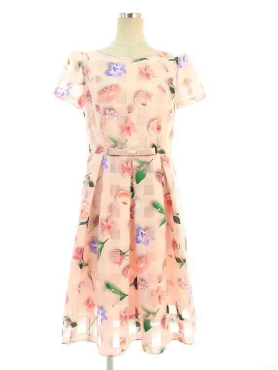 エムズグレイシー ワンピース Organdy Flower Dress 911111 2019