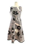 エムズグレイシーワンピース Check x Flower One-piece 911310 2019年ブラック ピンクの参考買取価格