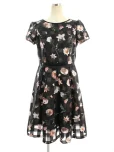 エムズグレイシーワンピース Organdy Flower Dress 911111 2019年ブラックの参考買取価格