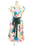 エムズグレイシーワンピース Colorful Flower Dress 911355 2019年マルチカラーの参考買取価格