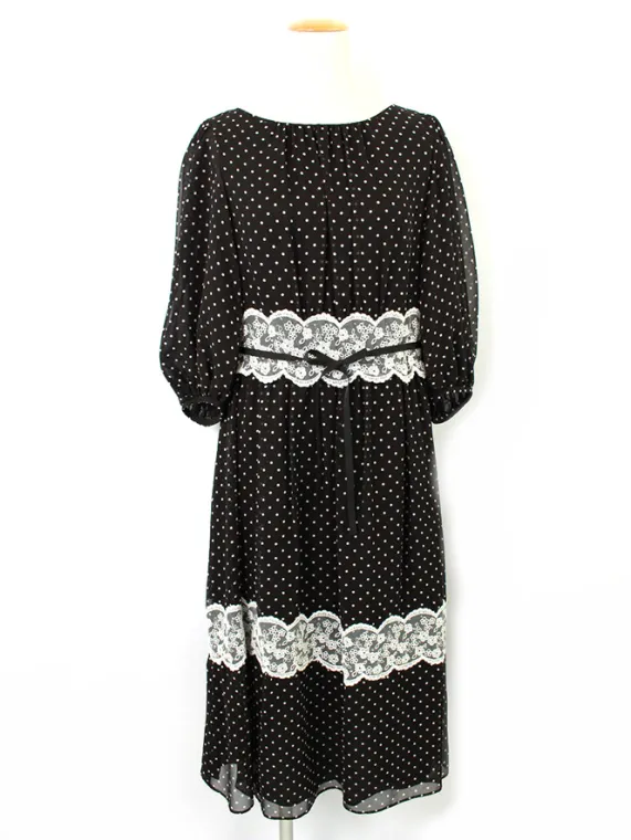 エムズグレイシー ワンピース Dot x Lace Dress 811361 2018年ブラック買取参考価格 | 佐賀県唐津市
