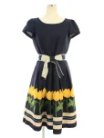 エムズグレイシーワンピース Tulip Motif Dress 811331 2018年ネイビーの参考買取価格