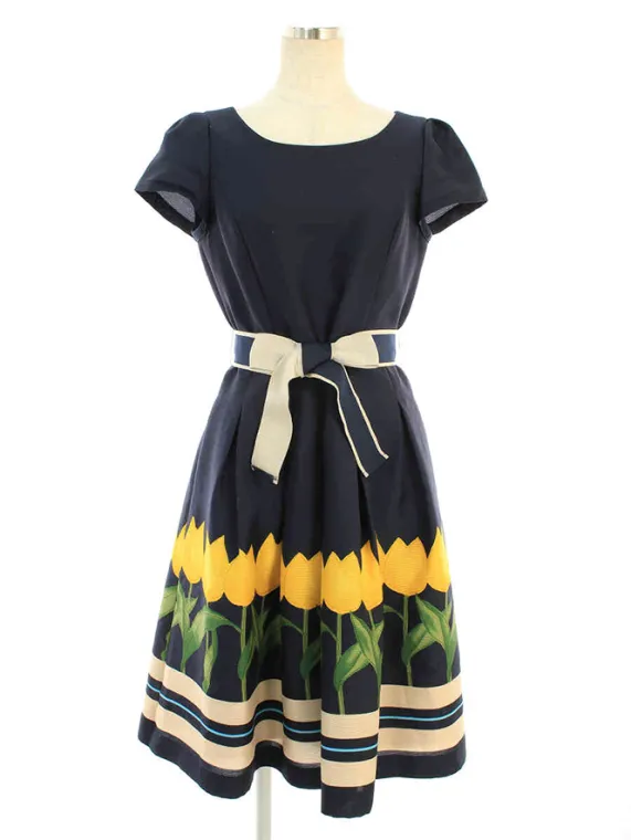 エムズグレイシー ワンピース Tulip Motif Dress 811331 2018年ネイビー買取参考価格 | 兵庫県西宮市