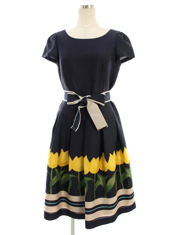 エムズグレイシー ワンピース Tulip Motif Dress 811331 2018年ネイビー買取参考価格 | 福岡県大牟田市