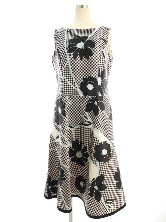 エムズグレイシー ワンピース Check x Flower One-piece 911310 2019年ホワイト ブルー買取参考価格 | 兵庫県西宮市