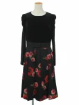 エムズグレイシーワンピース Dramatic Flower Dress ベロア 切替 811557 2018年 レッドの参考買取価格