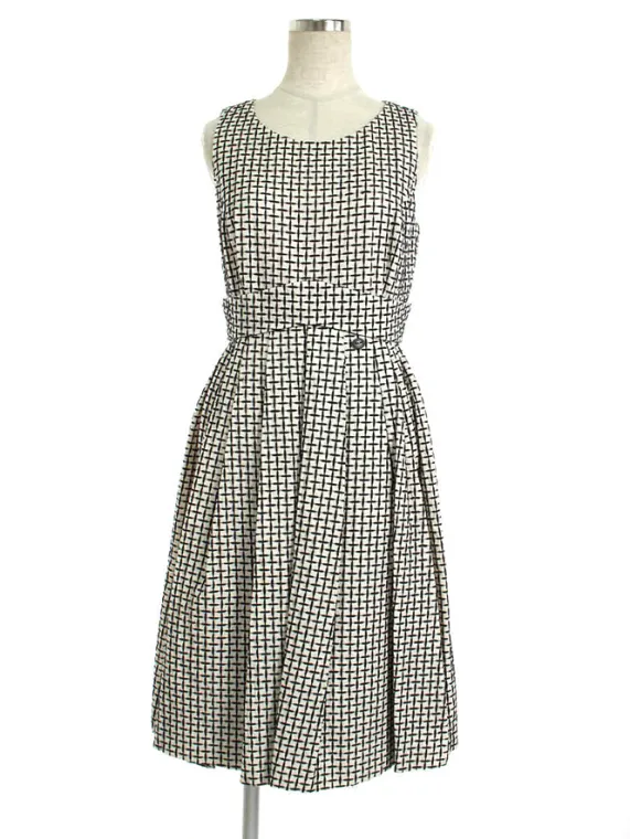 シャネル ワンピース Ivory Black Checked Dress 10P 2010年 ブラック買取参考価格 | 大分県別府市