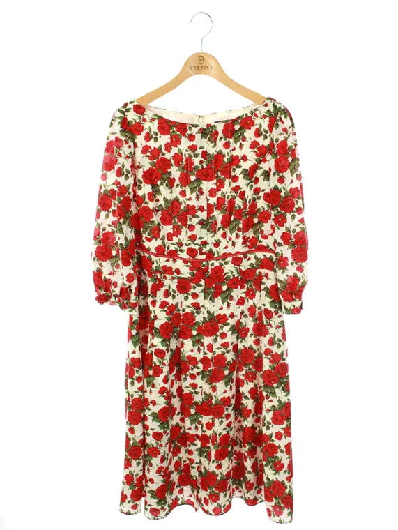 トッカ ワンピース LIBERTY バラモチーフ フロントデザインボタン 2019年 レッド/グリーン買取参考価格 | 神戸市西区