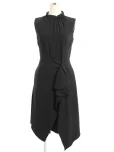 フォクシーニューヨークワンピース 37681 mat Satin Tie Skirt Dress 2017年 ブラックの参考買取価格