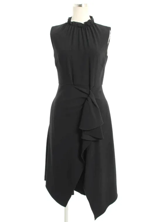 フォクシーニューヨーク ワンピース 37681 mat Satin Tie Skirt Dress 2017年 ブラック買取参考価格 | 大阪市中央区