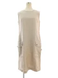 フォクシーブティックワンピース 麻 ロゴ入り釦 40826 2020年 ベージュの参考買取価格