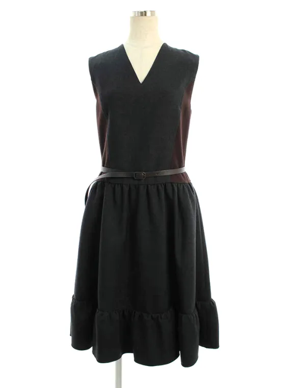 フォクシーブティック ワンピース 40300 Dress Bitter Sweet ベルト付き 2019年 リッチグレー ダークブラウン買取実績 | 東京都中央区