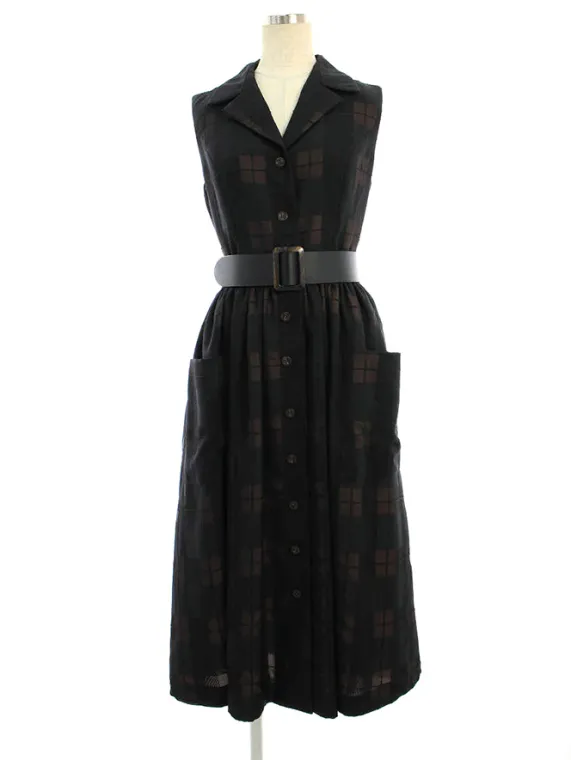 フォクシーブティック ワンピース 40141 Dress Cool Plaid ベルト付き 2019年 ブラウン買取参考価格 | 大阪市平野区