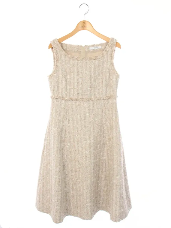 フォクシーブティック ワンピース 39220 Dress ツイード 2019年 ベージュ買取参考価格 | 札幌市西区