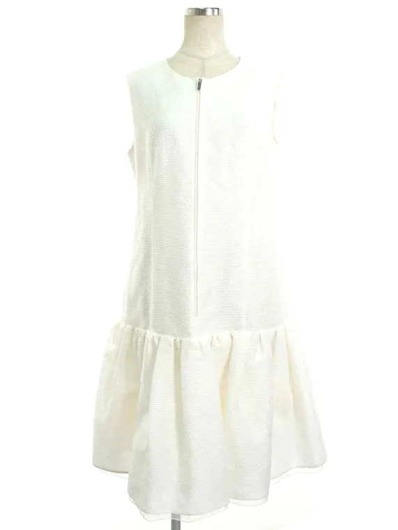 フォクシーブティック ワンピース 37690 Dress Flower Zip 2018年 ホワイト買取参考価格 | 兵庫県芦屋市