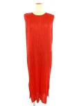 プリーツプリーズイッセイミヤケプリーツ ロングサイドスリット ワンピース PP03-JH146 レッドの参考買取価格