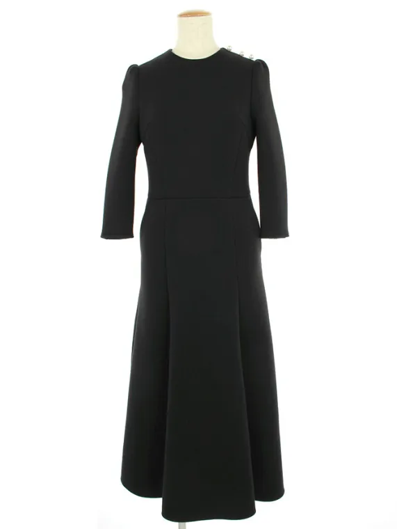 ボーダーズアットバルコニー ワンピース ROUND MIDI DRESS BD1921E-2K-01 2019年 ブラック買取実績 | 大阪府枚方市