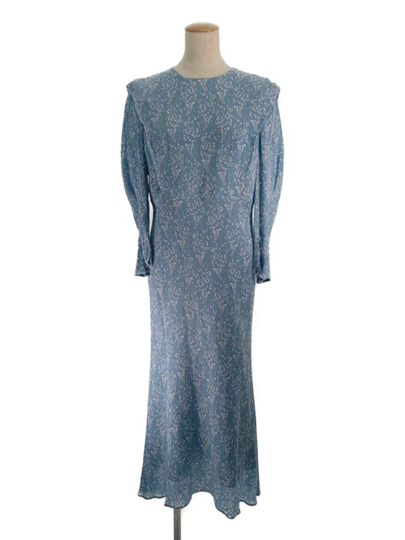 マメクロゴウチ ワンピース 21SS Flower Hand-Printed Tucked Dress MM21PS-DR720 2021年 ブルー買取参考価格 | 岩手県盛岡市