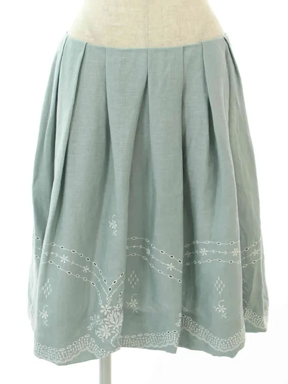 フォクシーブティック スカート 37928 Skirt Linen Flower 2018年 スモーキーグリーン買取実績 | 名古屋市中村区