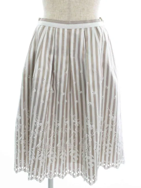 フォクシーブティック スカート 39337 skirt ストライプ 2019年 ベージュ買取実績 | 東京都新宿区