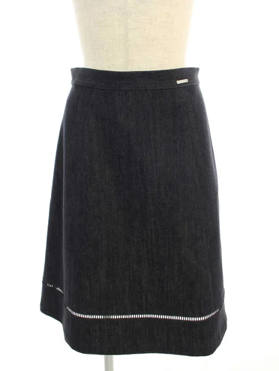 FOXEY NEW YORK　デニム　スカート　ギャザースカート フォクシーニューヨーク デニムスカート 37031 Skirt INDIGO