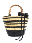 ルネ(Rene)ハンドバッグ バンブーハンドルBasket Bag リボン付き ベージュの参考買取価格