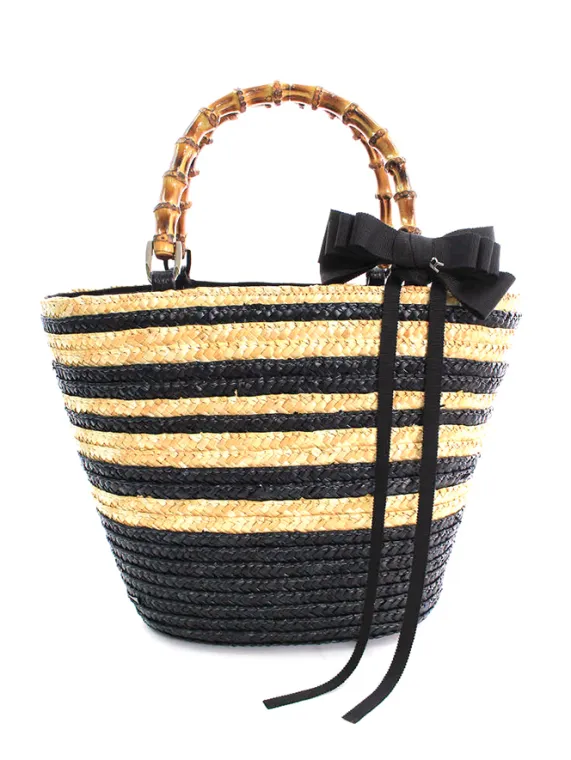ルネ(Rene) ハンドバッグ バンブーハンドルBasket Bag リボン付き ベージュ買取参考価格 | 東京都港区