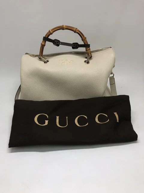 グッチ 353124 バンブーショッパー 2WAY レザー ボストンバッグ アイボリー買取参考価格 | 大阪市北区